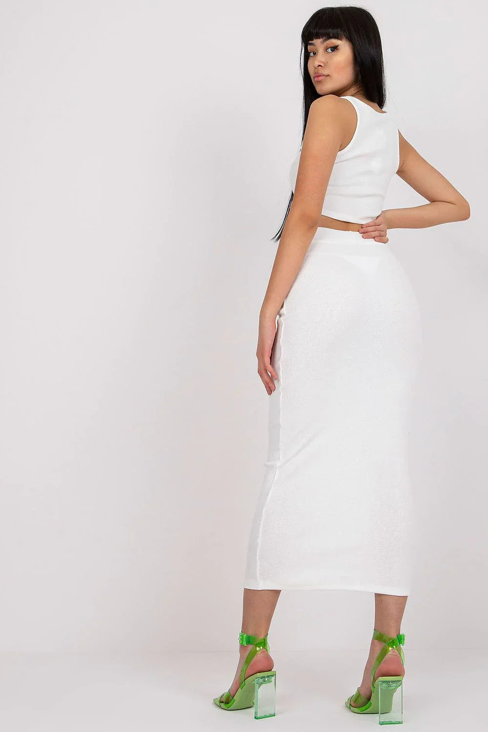 Women’s Ribbed Tank Top and Midi Skirt Set