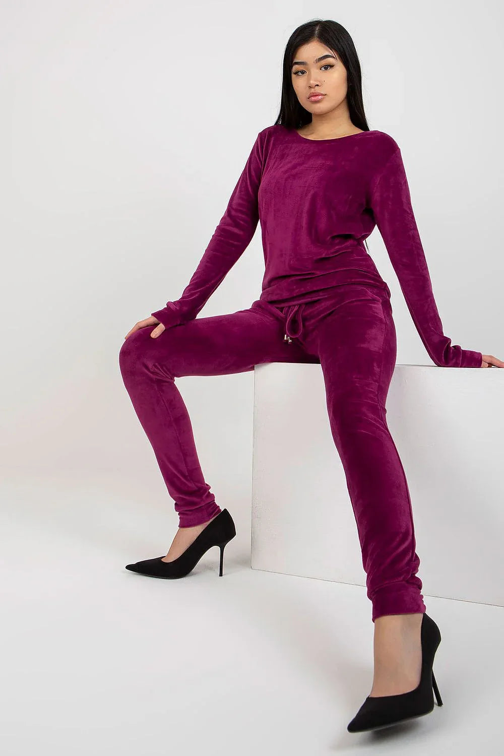 Women’s Soft Touch Blouse and Straight Leg Pants Set