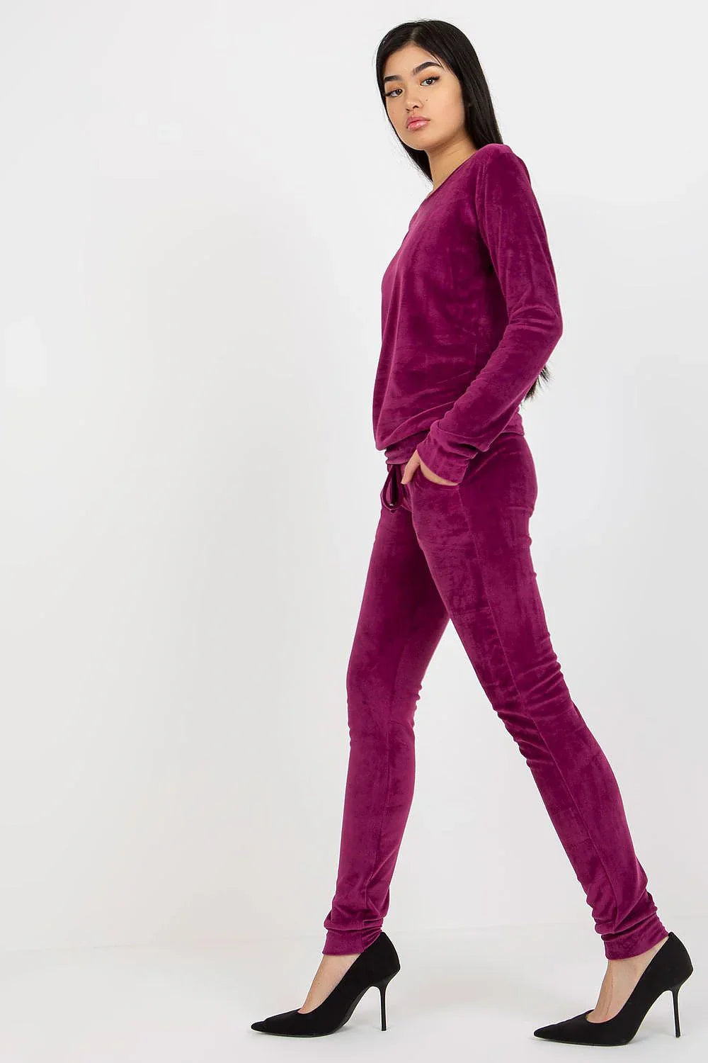 Women’s Soft Touch Blouse and Straight Leg Pants Set