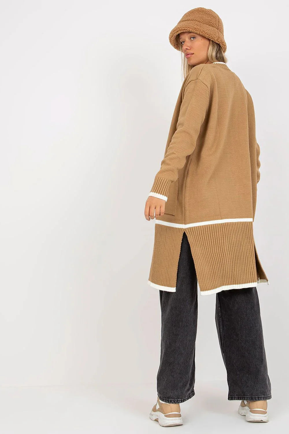 Women's Solid Longline Cardigan Sweater