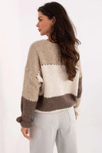 Women's Striped V Neck Cardigan Sweater