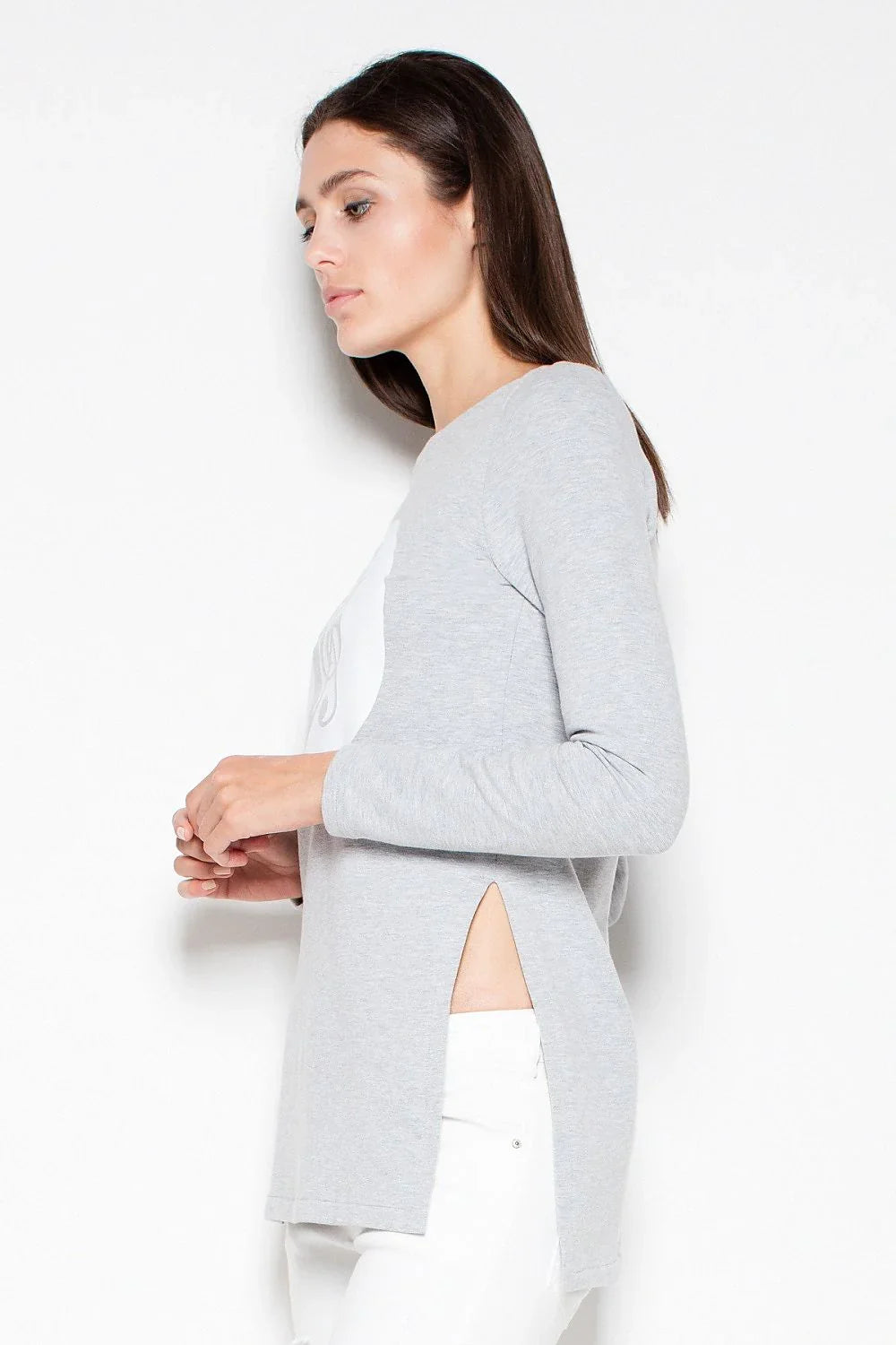Women's Sweatshirt - Crew-Neck With Slim Fit