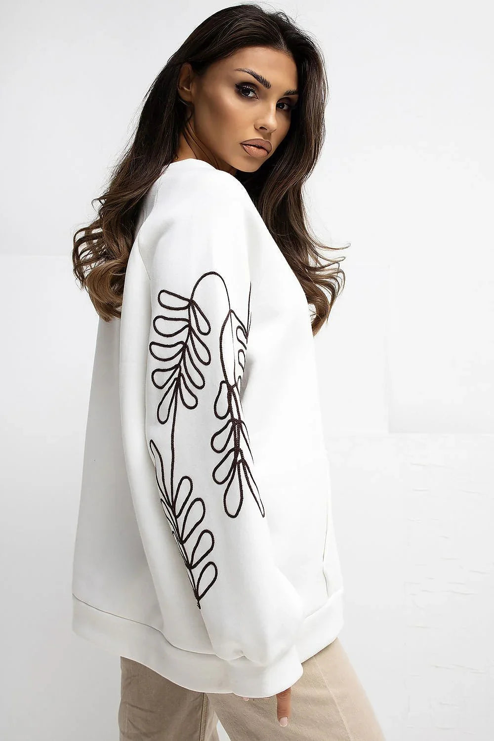 Women's Sweatshirt - Crew-neck With Oversized Fit