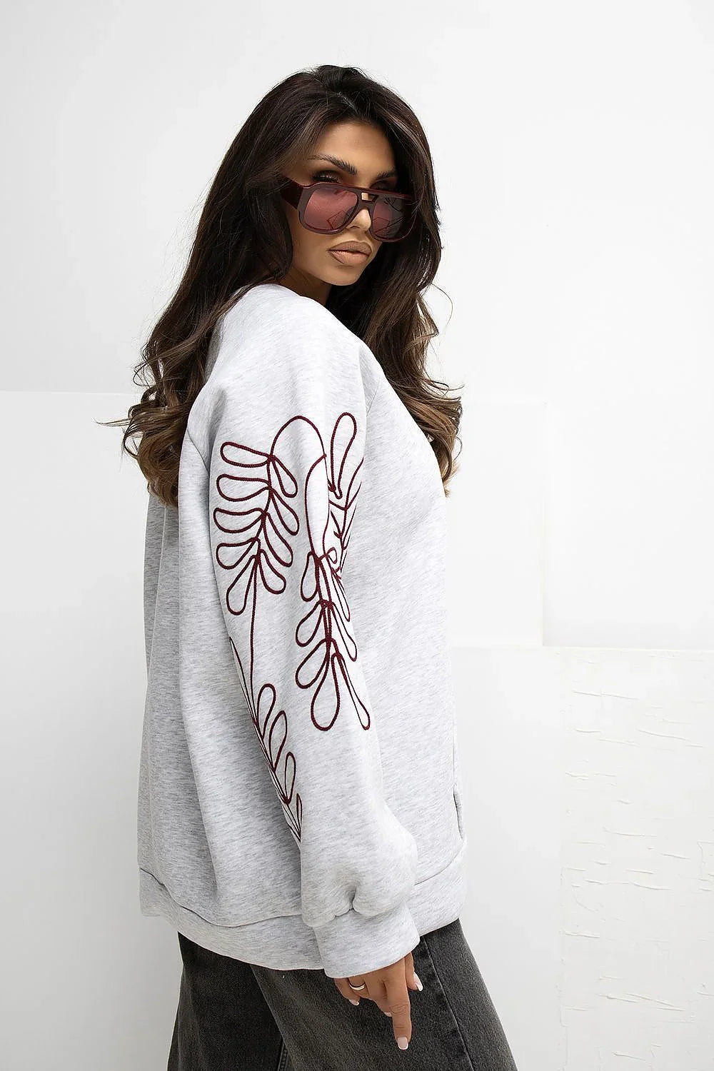Women's Sweatshirt - Crew-neck With Oversized Fit