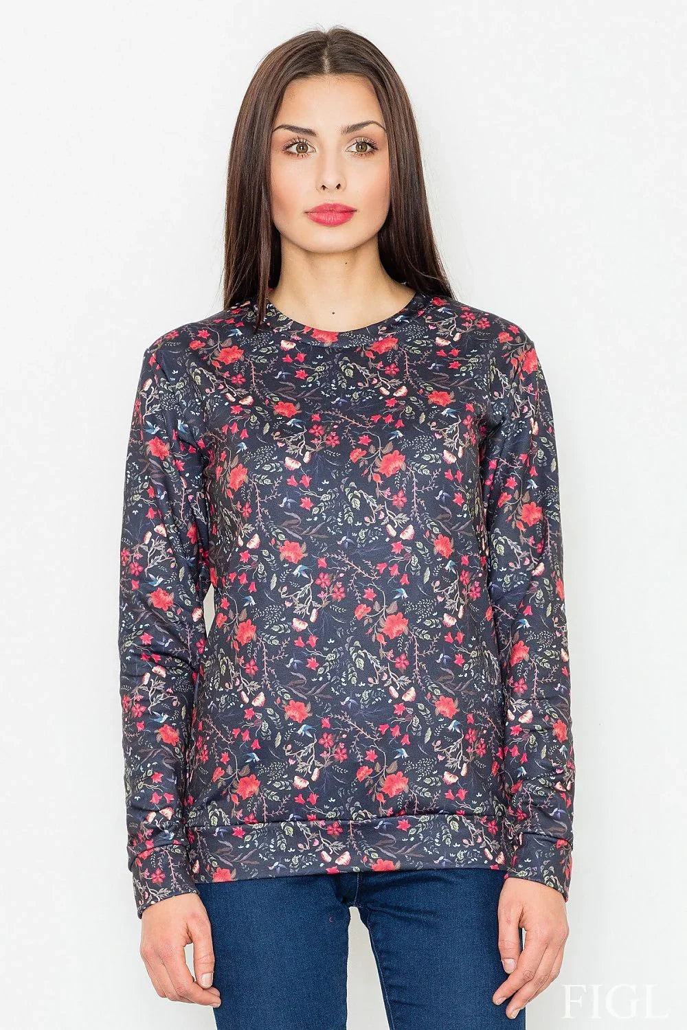 Women's Sweatshirt - Crew-neck With Regular Fit