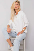 Womens Sweatshirt - Crew-neck With Relaxed Fit