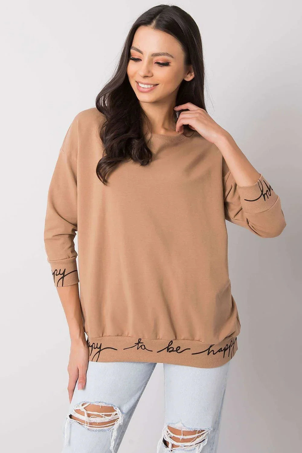 Womens Sweatshirt - Crew-neck With Relaxed Fit