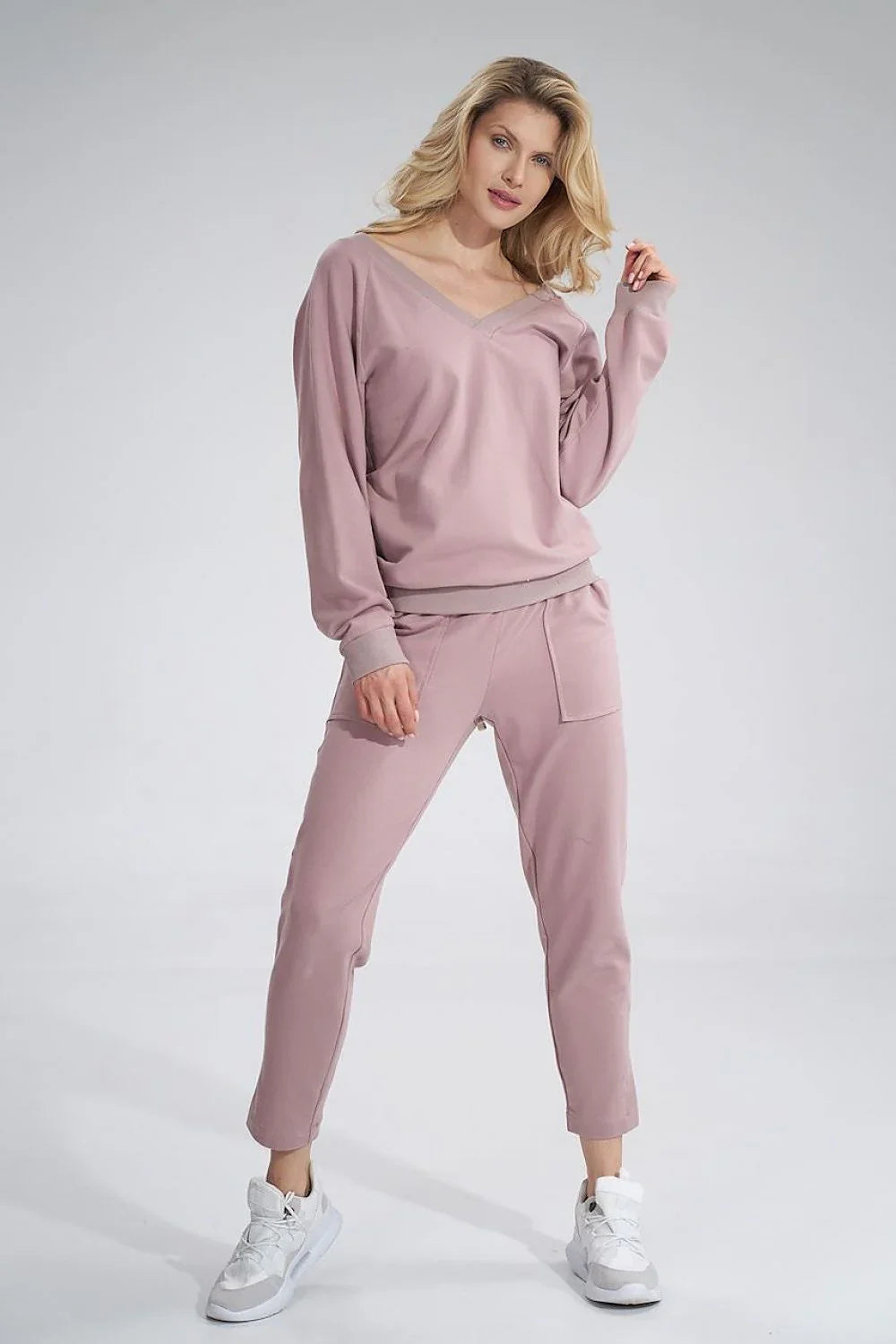Women's Sweatshirt - V-Neck With Regular Fit