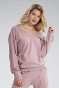 Women's Sweatshirt - V-Neck With Regular Fit