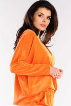 Women's Sweatshirt - V-Neck With Relaxed Fit