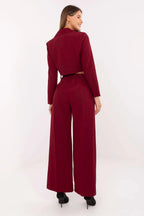Women’s Tailored Blazer and Wide Leg Pants Suit Set