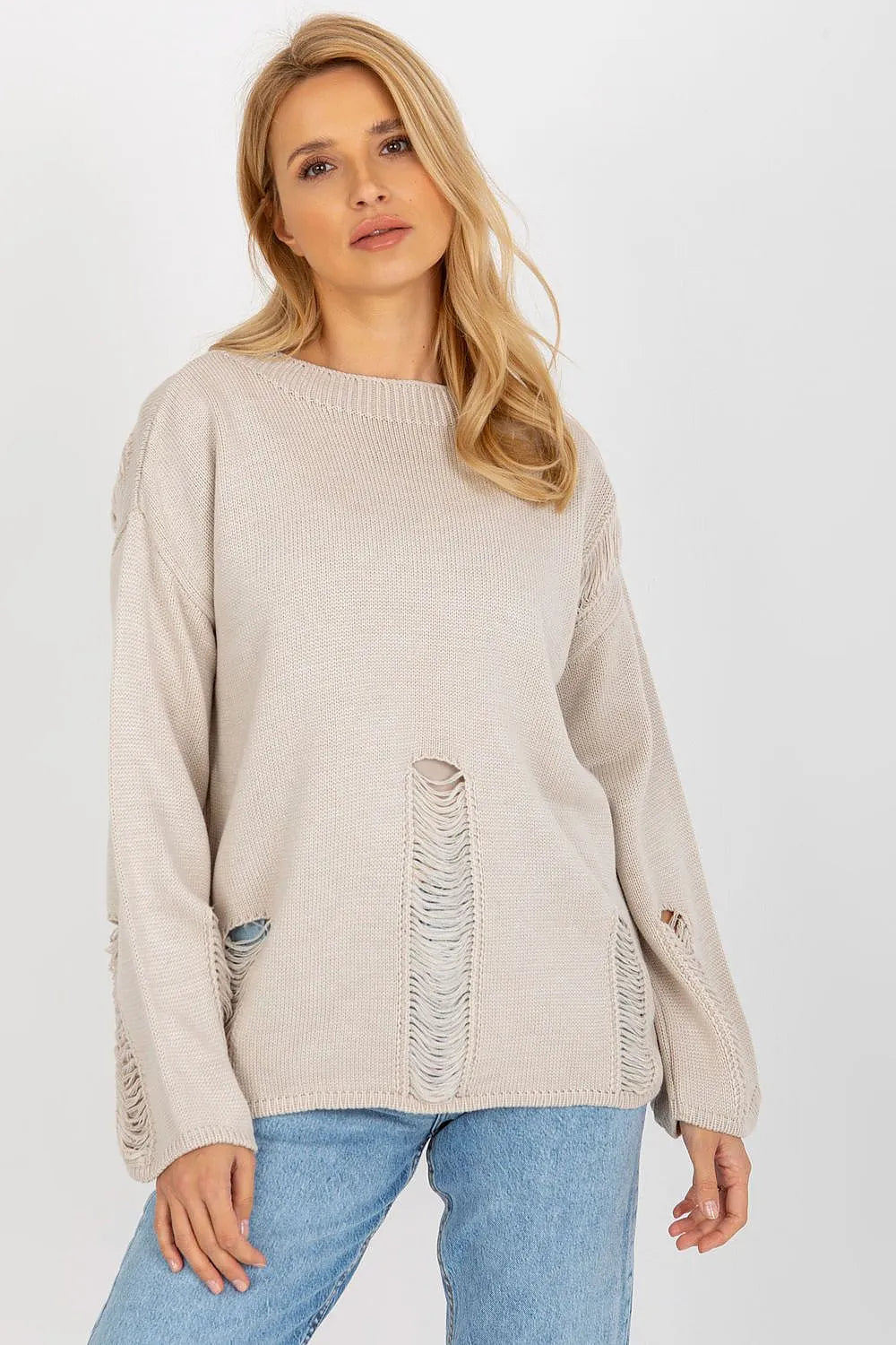 Women's Textured Oversized Pullover Sweater