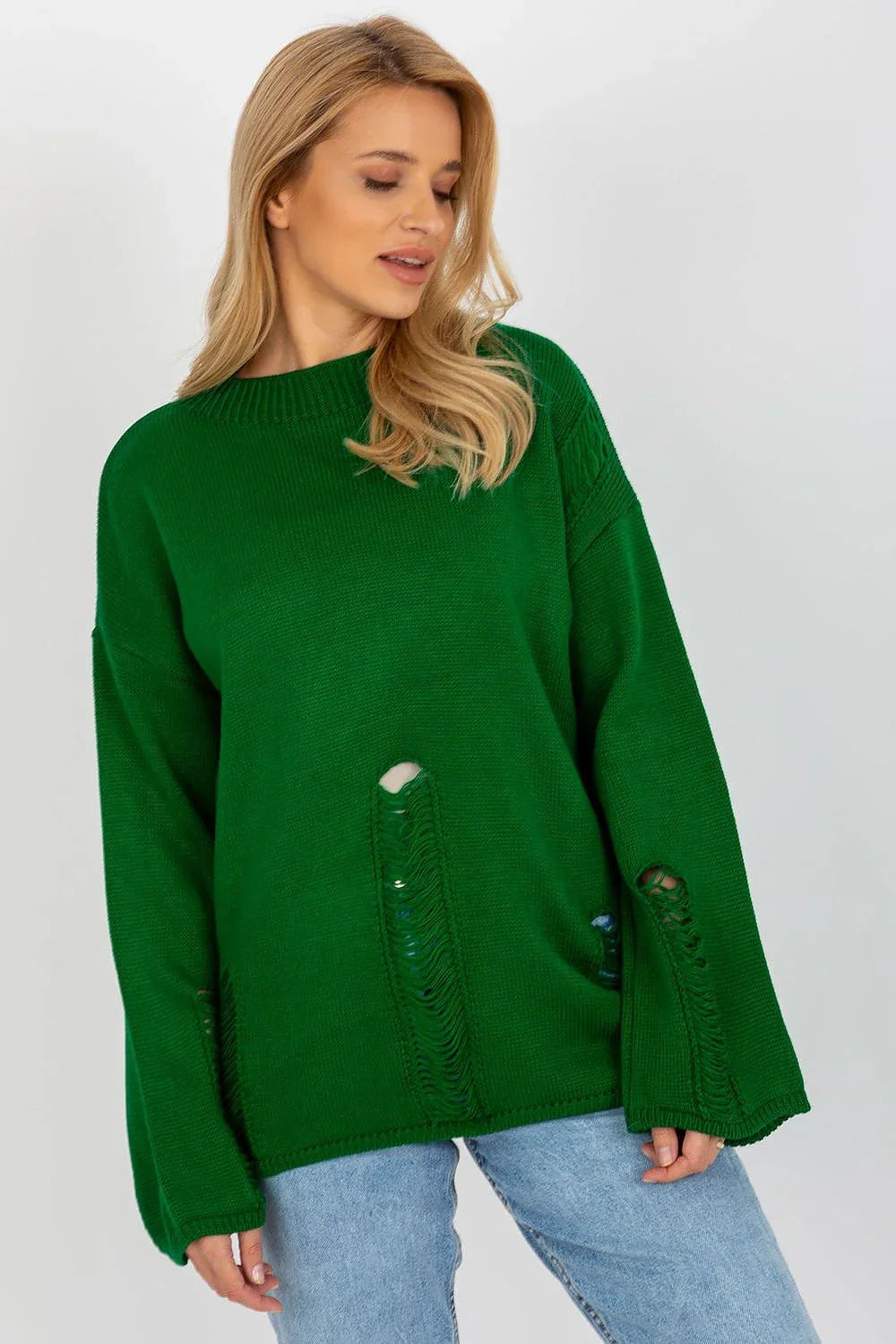 Women's Textured Oversized Pullover Sweater