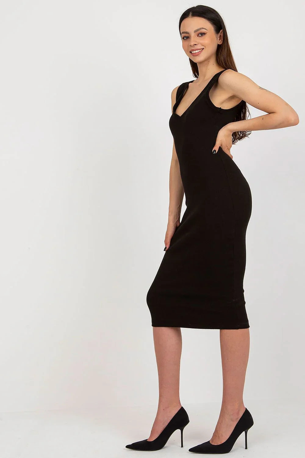 Women’s V-Neck Blouse and Midi Dress Two Piece Set