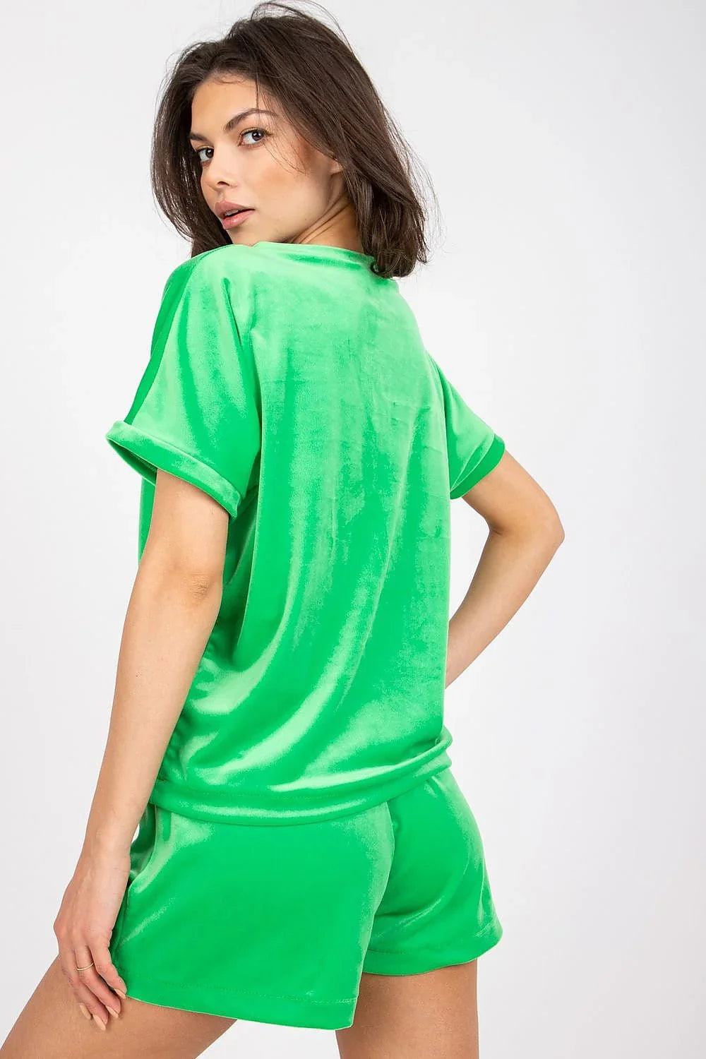 Women’s V-Neck Blouse and Shorts Set