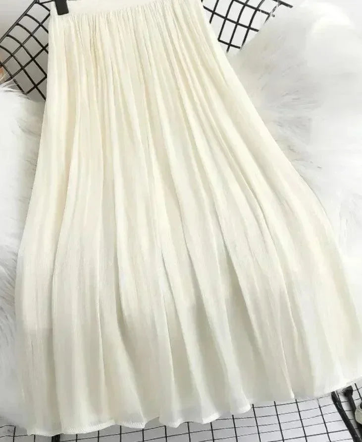 A-Line Skirt Women Minimalist Office - Elastic Midi Women Skirt