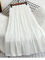 A-Line Skirt Women Minimalist Office - Elastic Midi Women Skirt