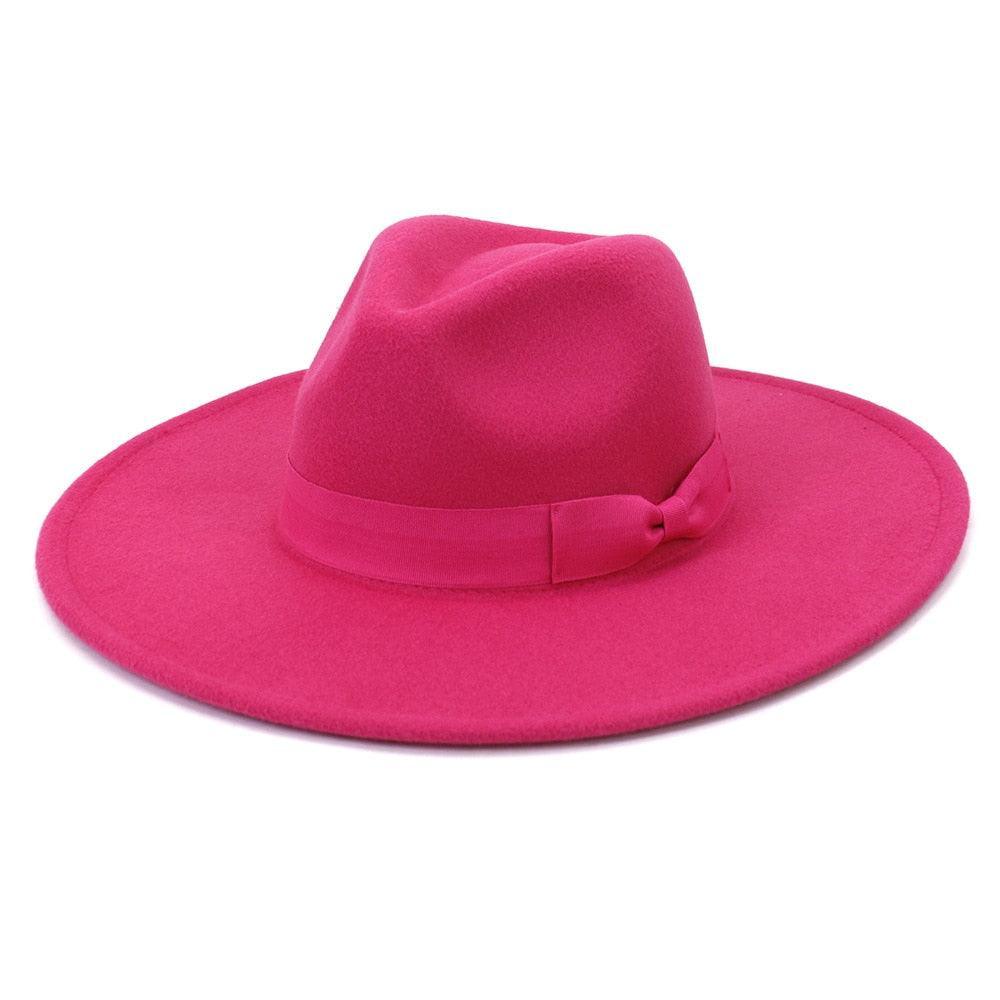 Big Wide Retro Fedora Hat - Fedora Hat - Guocali