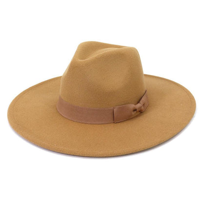 Big Wide Retro Fedora Hat - Fedora Hat - Guocali