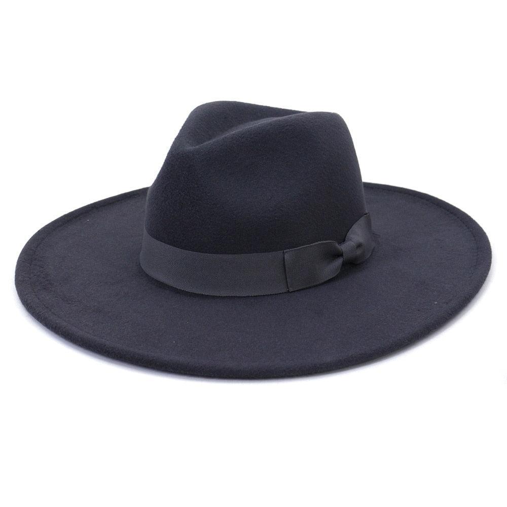 Big Wide Retro Fedora Hat - Fedora Hat - Guocali