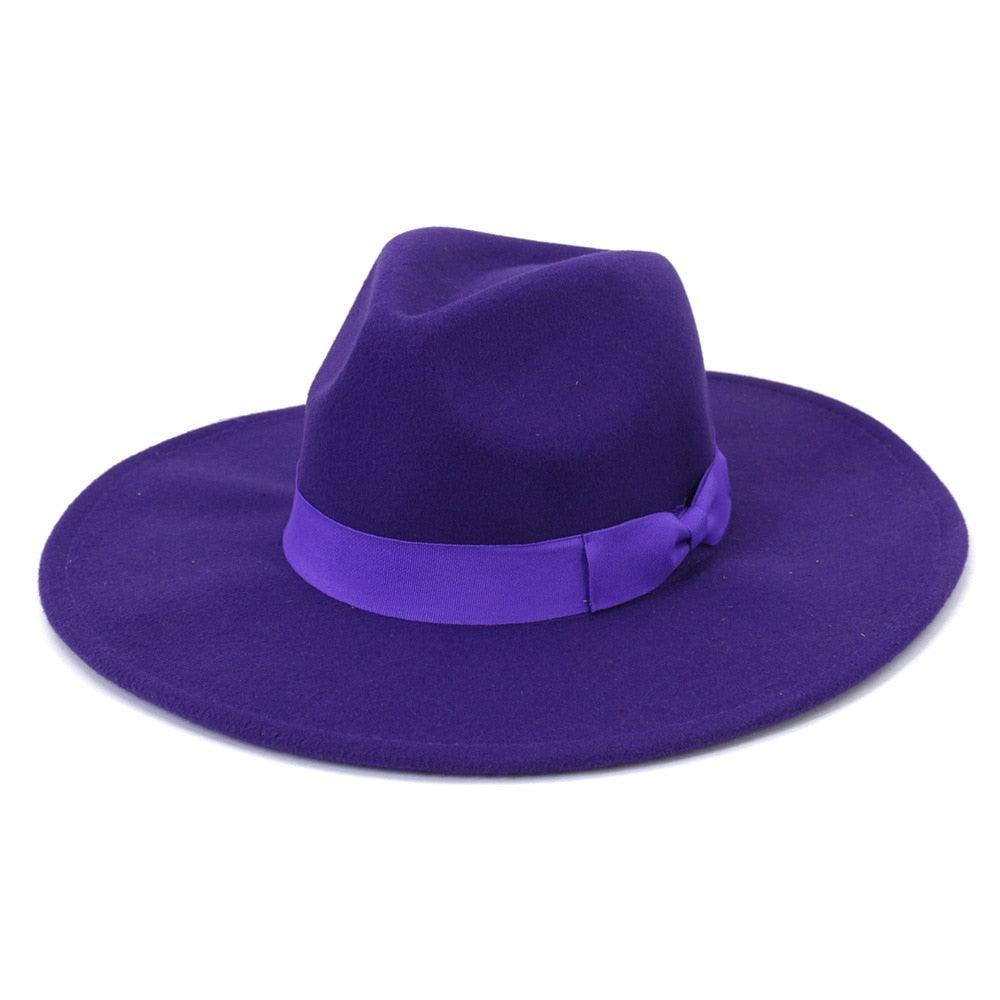 Big Wide Retro Fedora Hat - Fedora Hat - Guocali