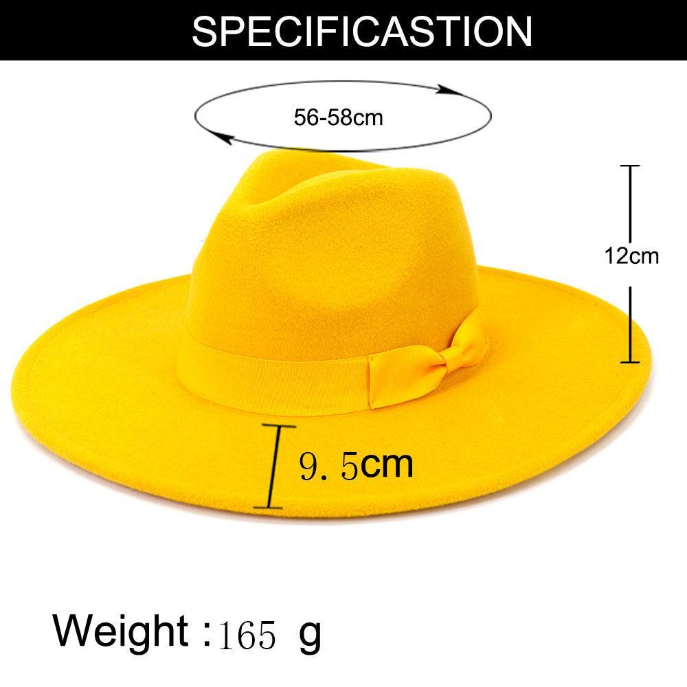 Big Wide Retro Fedora Hat - Fedora Hat - Guocali