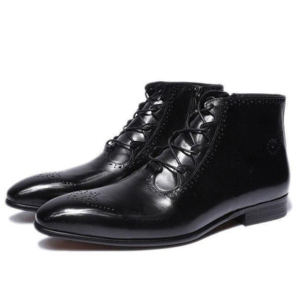 Bram LaceUp Formal Ankle Boots - Ankle Boots - Guocali