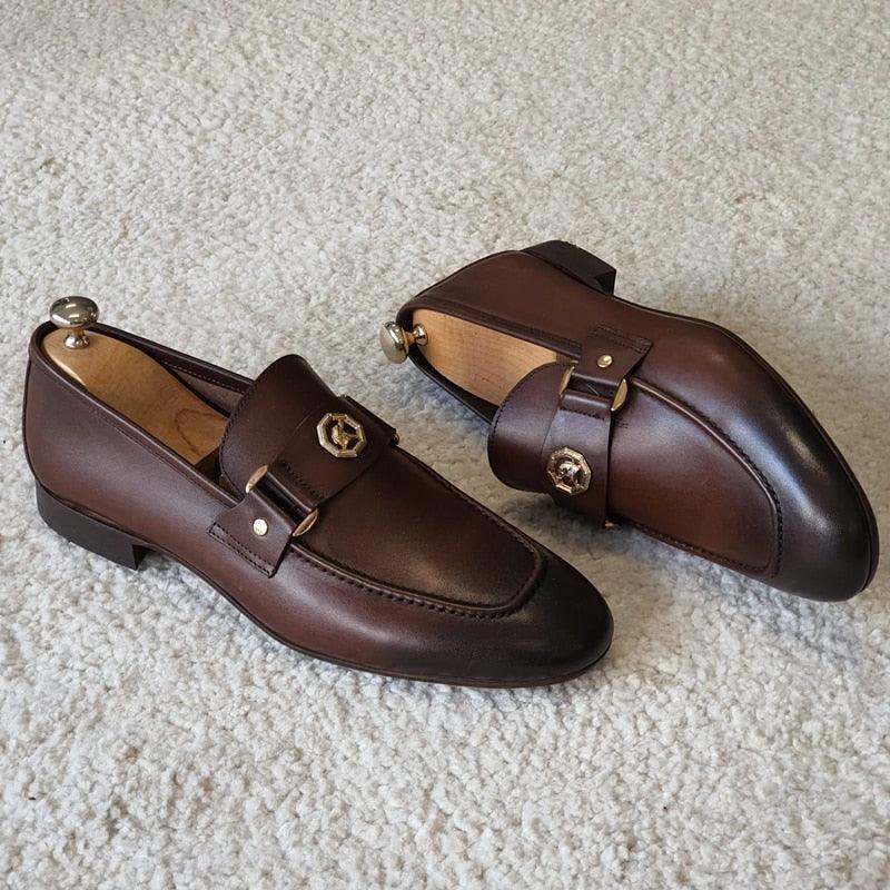 Brown Formal Men Loafers - Men Shoes - Loafer Shoes - Guocali