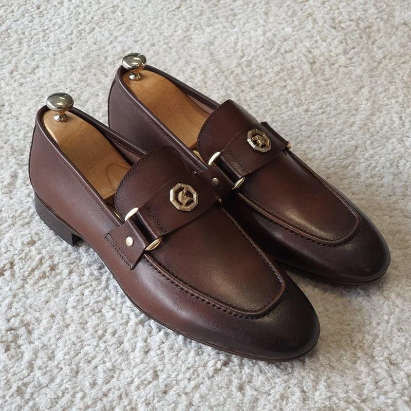 Brown Formal Men Loafers - Men Shoes - Loafer Shoes - Guocali