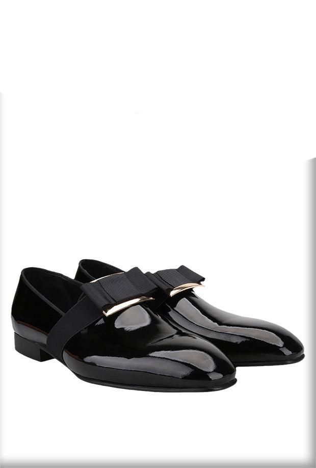 Buckle Bow Patent Leather Loafers - Men Shoes - Loafer Shoes - Guocali