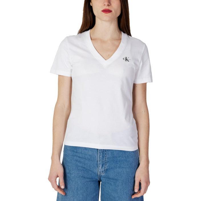 Calvin Klein White Women Summer T-Shirt - T-Shirt - Guocali