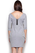 Casual Boat Neck Day Dress