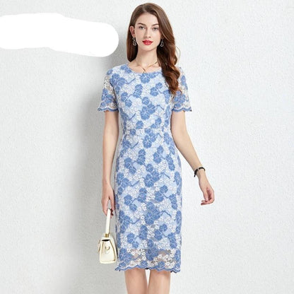 Casual Floral Mid-Length Summer Dress - Summer Dress - Guocali