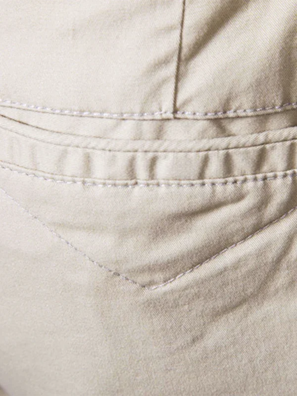 Casual Men Chinos – Mid-Rise Button Closure -Guocali