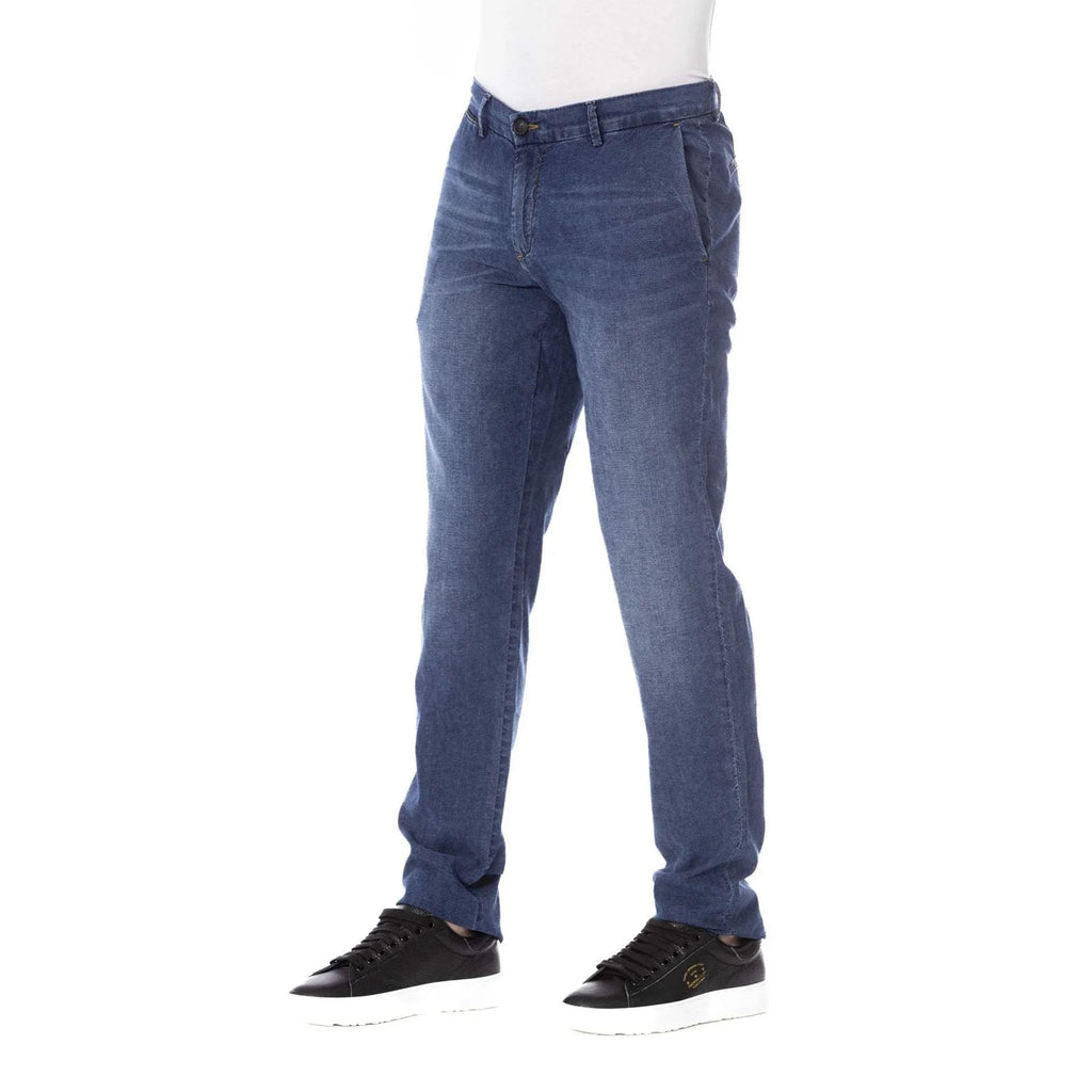 Casual Men Jeans – Mid Rise Zipper Front -Guocali