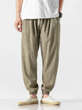 Casual Men Joggers – Mid Rise Drawstring -Guocali