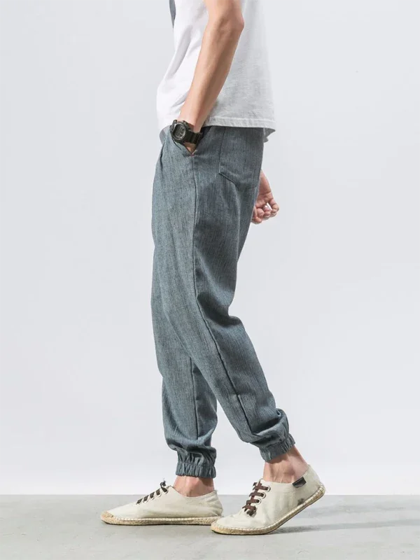 Casual Men Joggers – Mid Rise Drawstring -Guocali