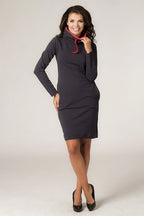 Casual Turtleneck Long Sleeves Day Dress