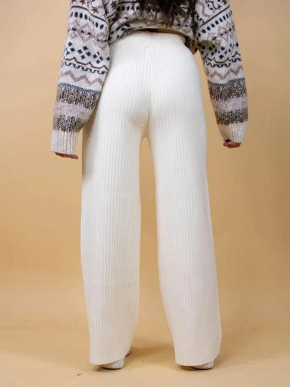 Casual Women's Trousers – High Rise Drawstring Fit -Guocali