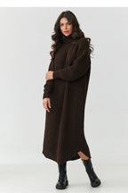 chic solid turtleneck long sleeves midi day dress – Daydress | GUOCALI – view 2
