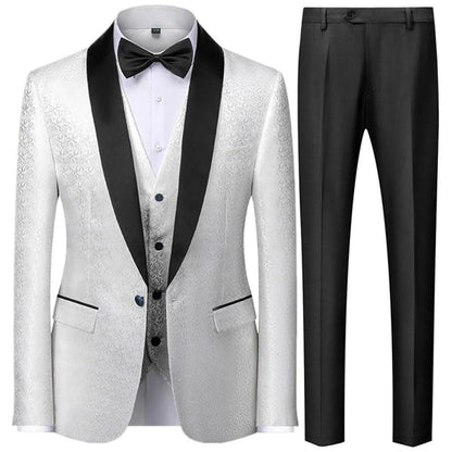 Classic 3-Piece Tuxedo Suit for Men - Wedding Party Attire - Tuxedo Suit - Guocali