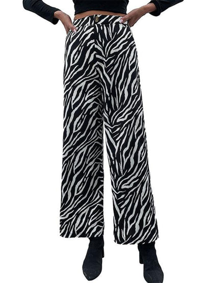 Commuter Pants Zebra Print Wide Leg Pants - Wide Leg Pants - Guocali