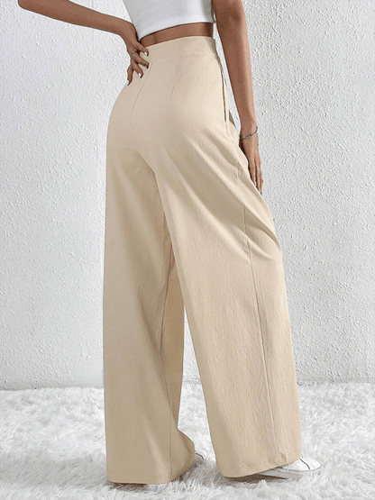 Commuter Style Pleated Wide Leg Pants - Wide Leg Pants - Guocali