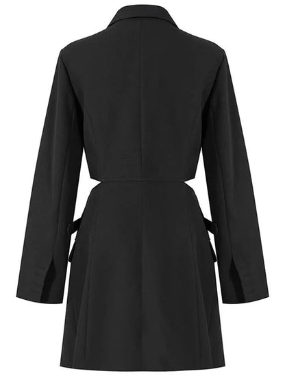 Cross Buckle Women Blazer Dress - Blazer Dress - Guocali