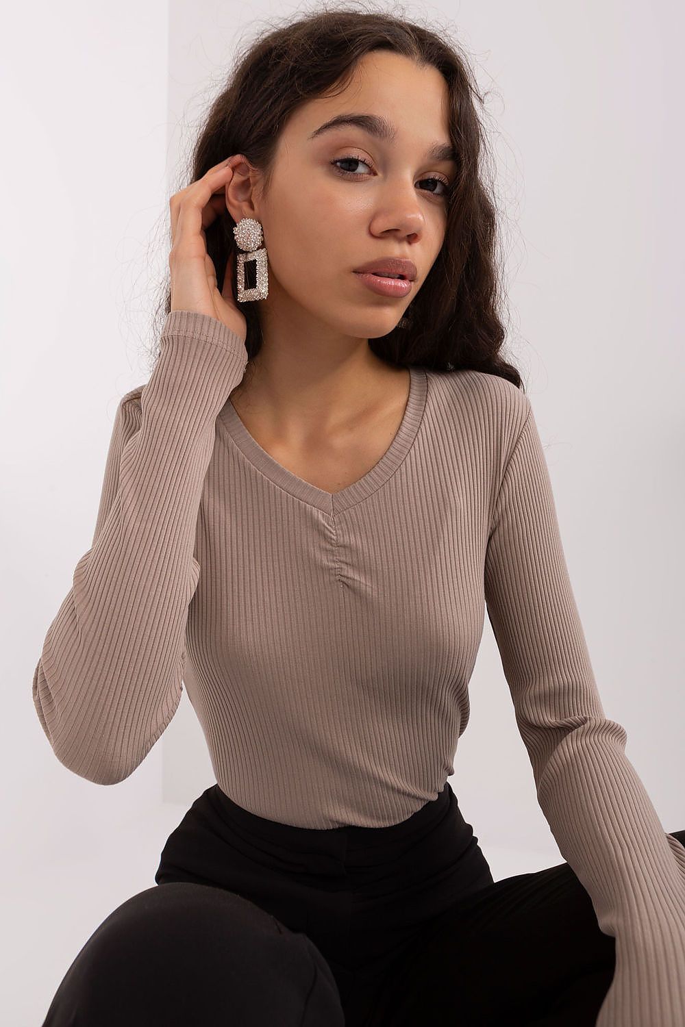 Women's Cotton Blouse - Solid Waist Length