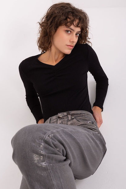 Women's Cotton Blouse - Solid Waist Length