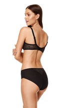 Floral Bra Black Spandex Comfort-Women Bra-GUOCALI