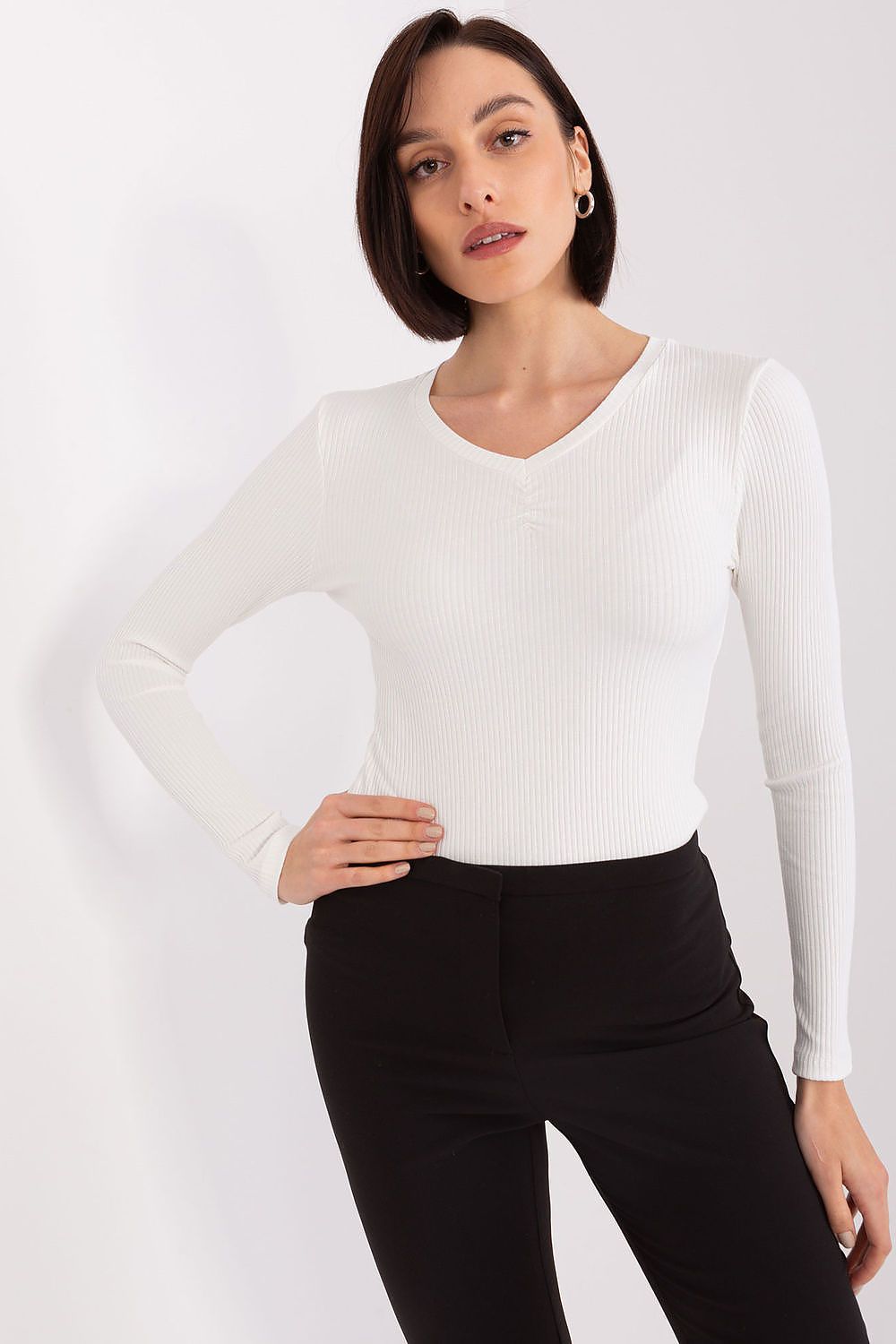 Women's Cotton Blouse - Solid Waist Length