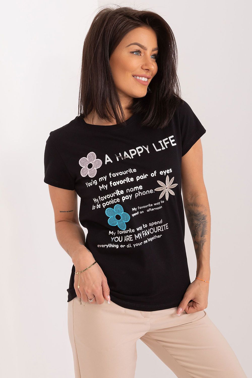 Women's Casual Blouse - Embroidered Waist Length