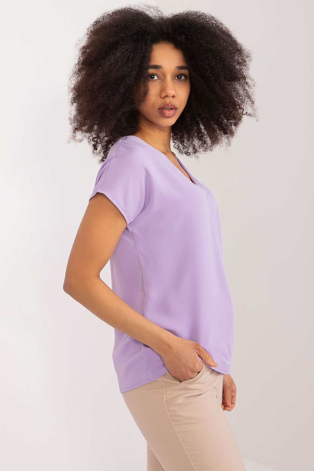 Women's Casual Blouse - Solid Hip Length